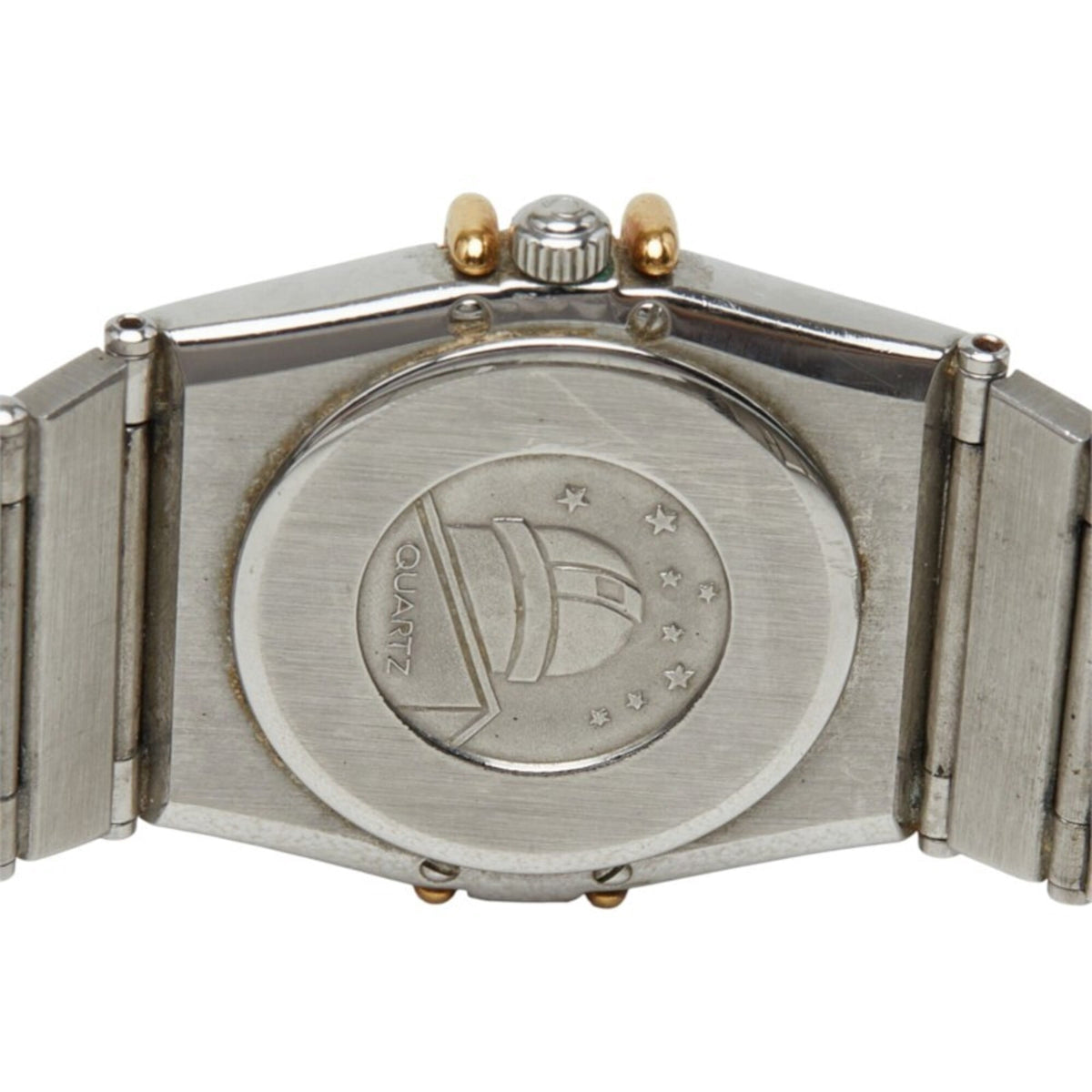 Pre-Owned Omega Constellation Quartz Watch, Gold Dial, Stainless Steel, Yellow Gold, Ladies'...