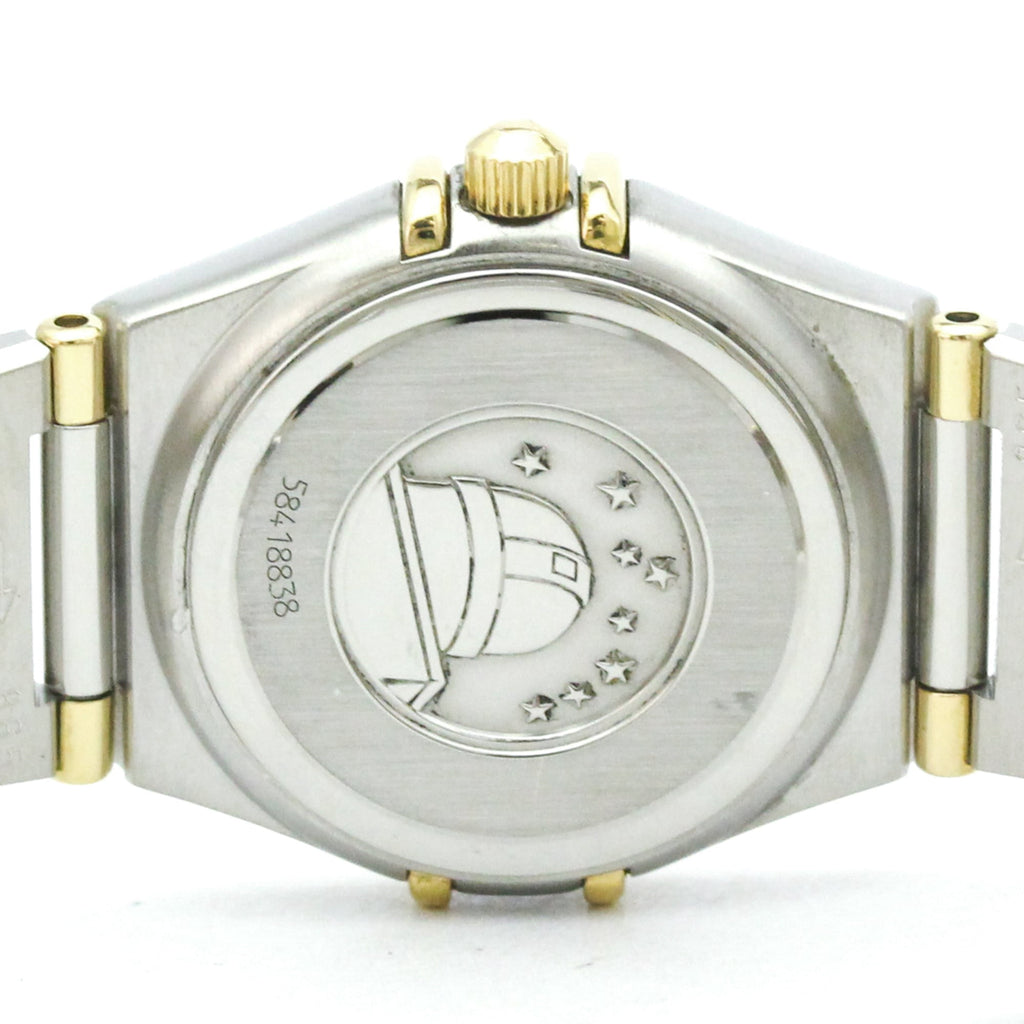 Pre-Owned OMEGA Constellation MOP 18K Gold Steel Ladies Watch 1362.70 Polished