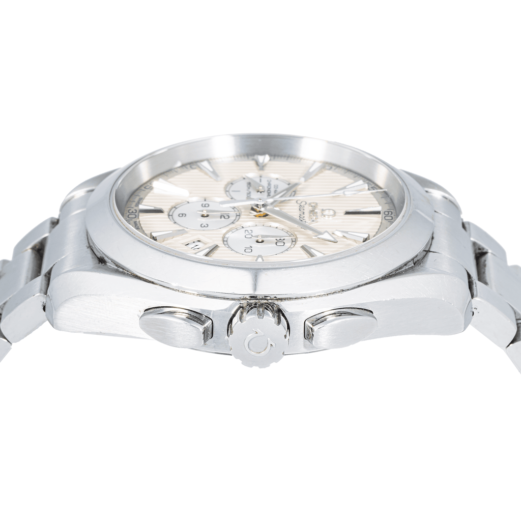 Pre-Owned Omega Speedmaster Chronoscope 44.25mm Silver Dial Stainless Steel Bracelet Watch