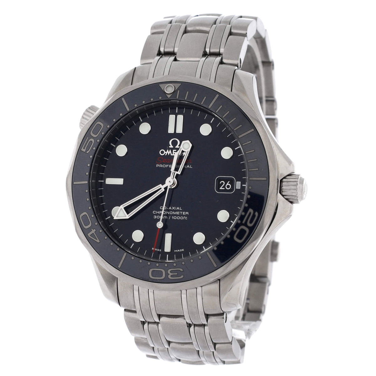 Pre-Owned Seamaster Professional Diver 300M Co-Axial Chronometer Automatic Watch Stainless Steel 41 By Rebag