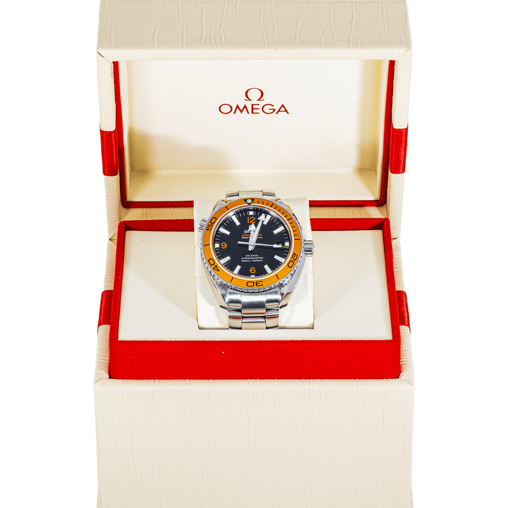 Pre-Owned Omega Seamaster Planet Ocean 600M 42mm Black Dial Stainless Steel Bracelet Watch