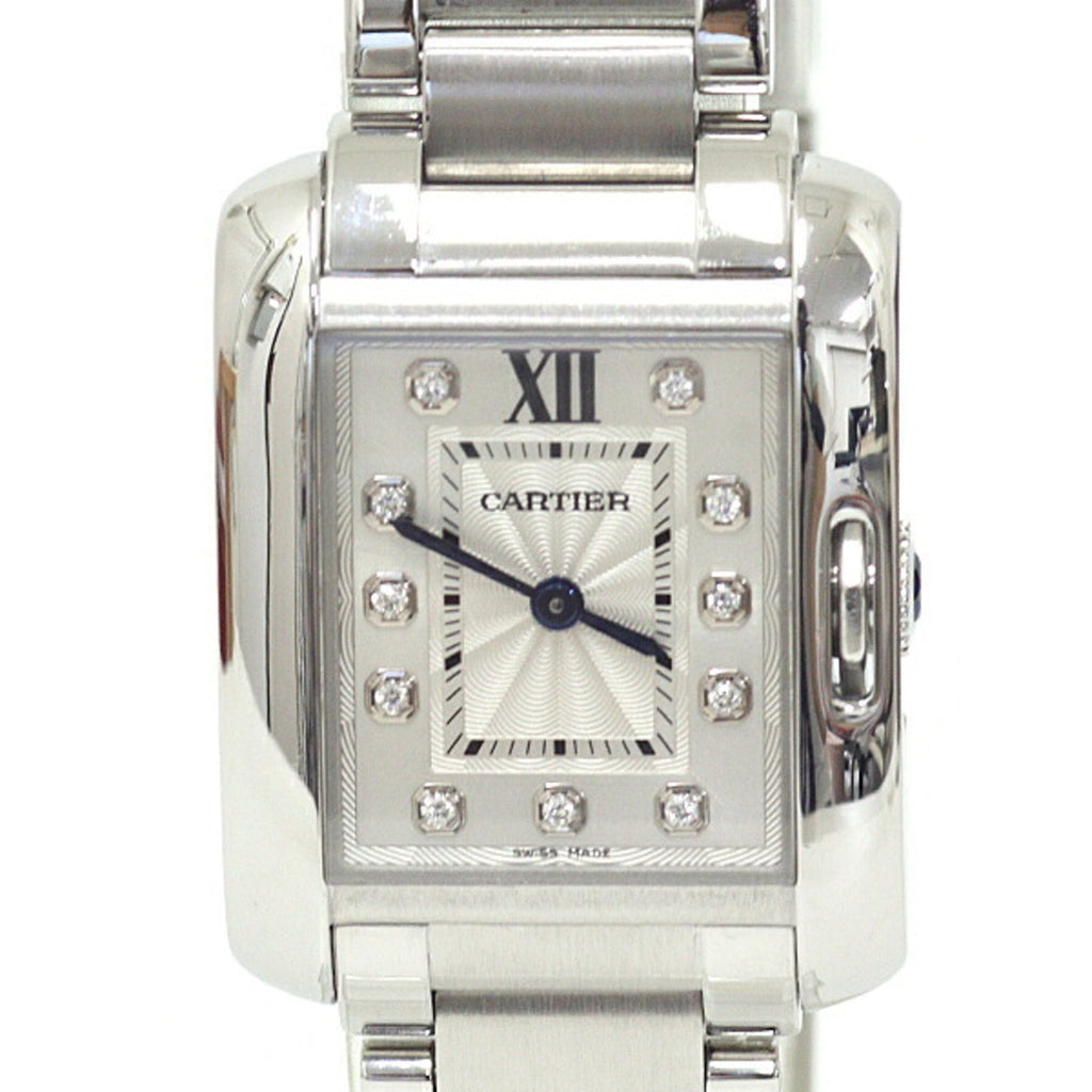 Pre-Owned Cartier women's watch Tank Anglaise SM W4TA0003, diamond, stainless steel, quartz,...