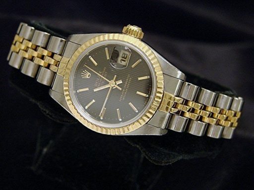 Pre-Owned Ladies Rolex Two-Tone 18K/SS Datejust Black 69173