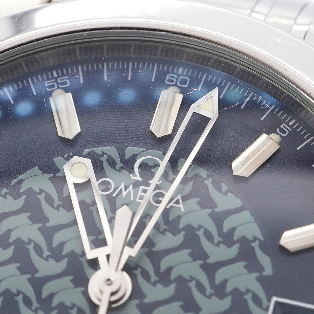 Pre-Owned Omega Seamaster Jacques Mayol 2500.80 Blue Dial Men's Watch