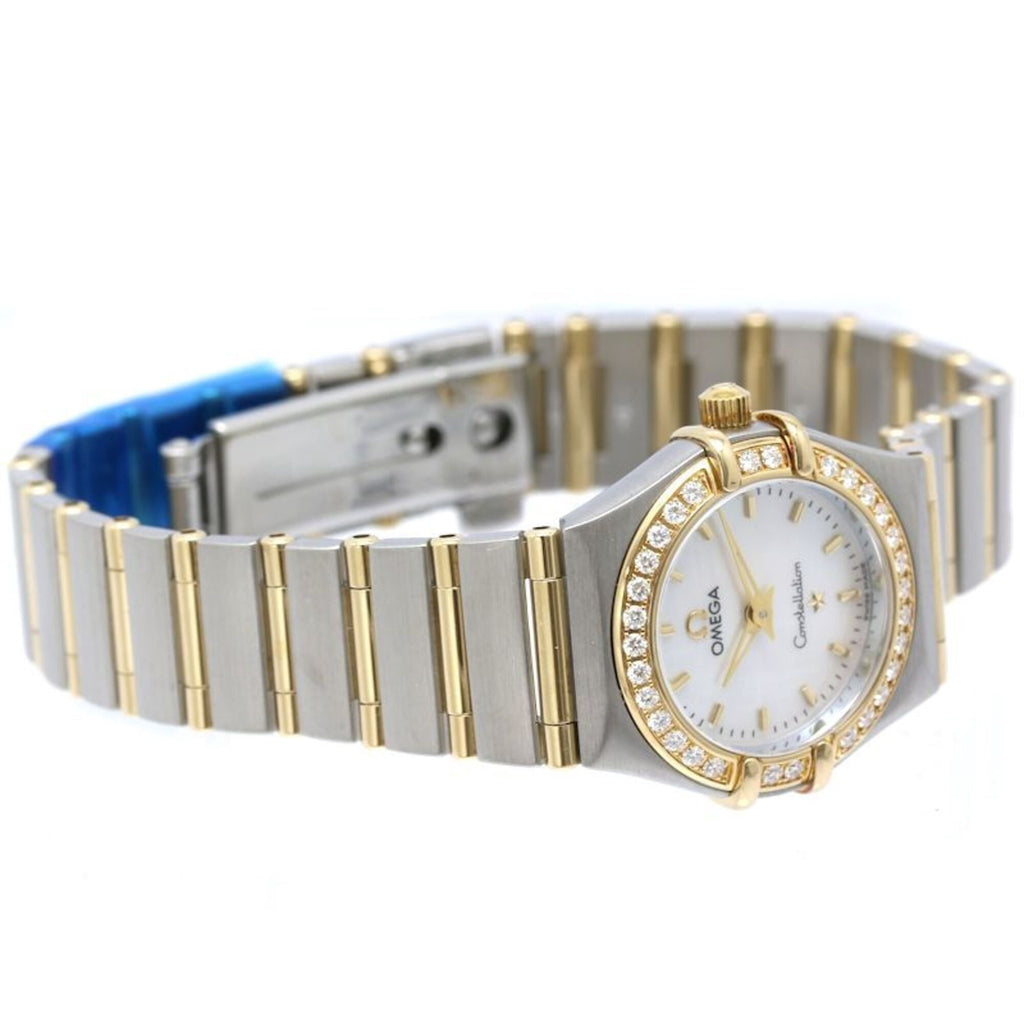 Pre-Owned OMEGA Constellation Mini Diamond 1267.70.00 Women's Watch SSx18K Yellow Gold 40604