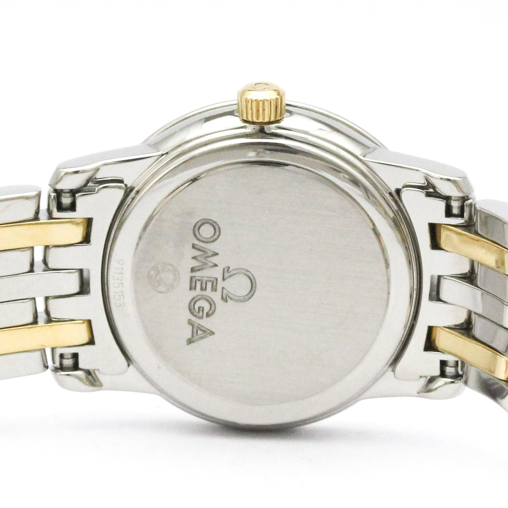 Pre-Owned OMEGA De Ville Prestige MOP 18K Gold Steel Quartz Ladies Watch 424.20.24.60.05.001...