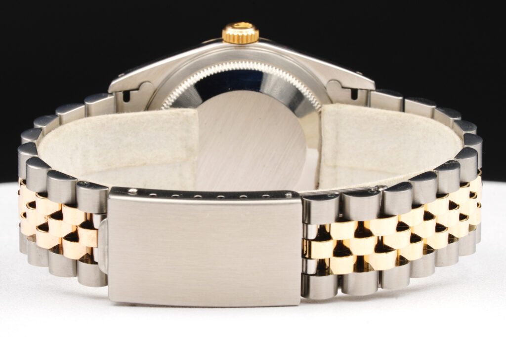 Pre-Owned Mens Rolex Two-Tone Datejust Watch Gold Champagne Dial 16233