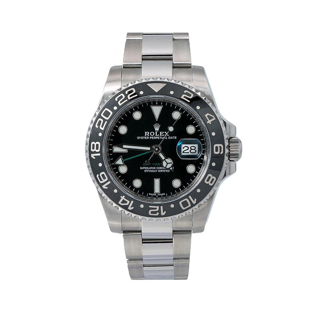 Pre-Owned Rolex GMT-Master II 40MM 116710LN Black Dial Black Ceramic Bezel Stainless Steel Oyster Bracelet