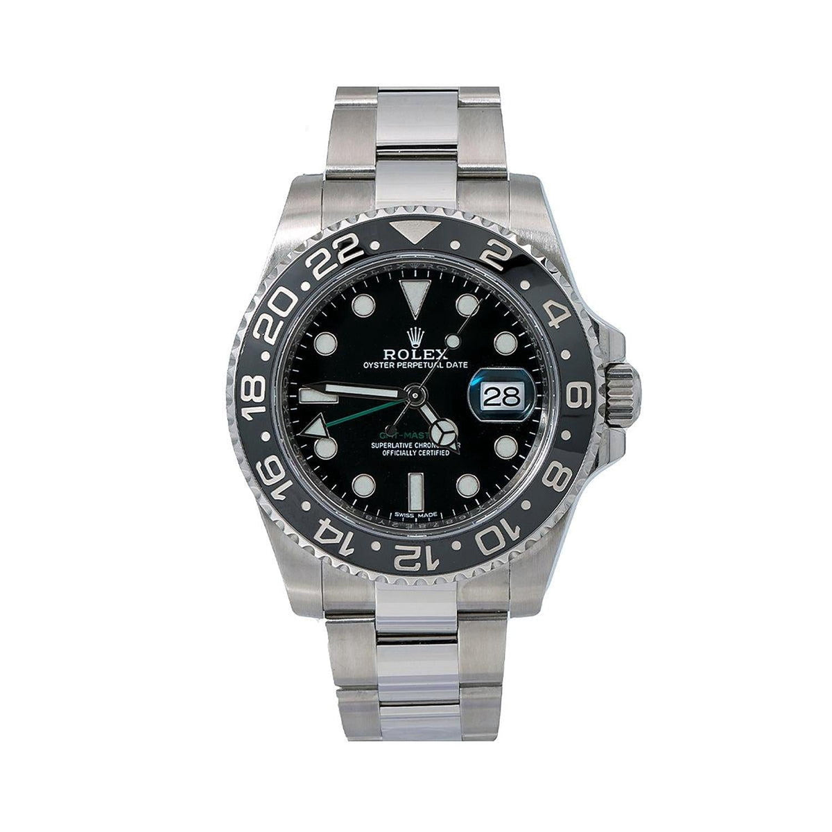 Pre-Owned Rolex GMT-Master II 40MM 116710LN Black Dial Black Ceramic Bezel Stainless Steel Oyster Bracelet