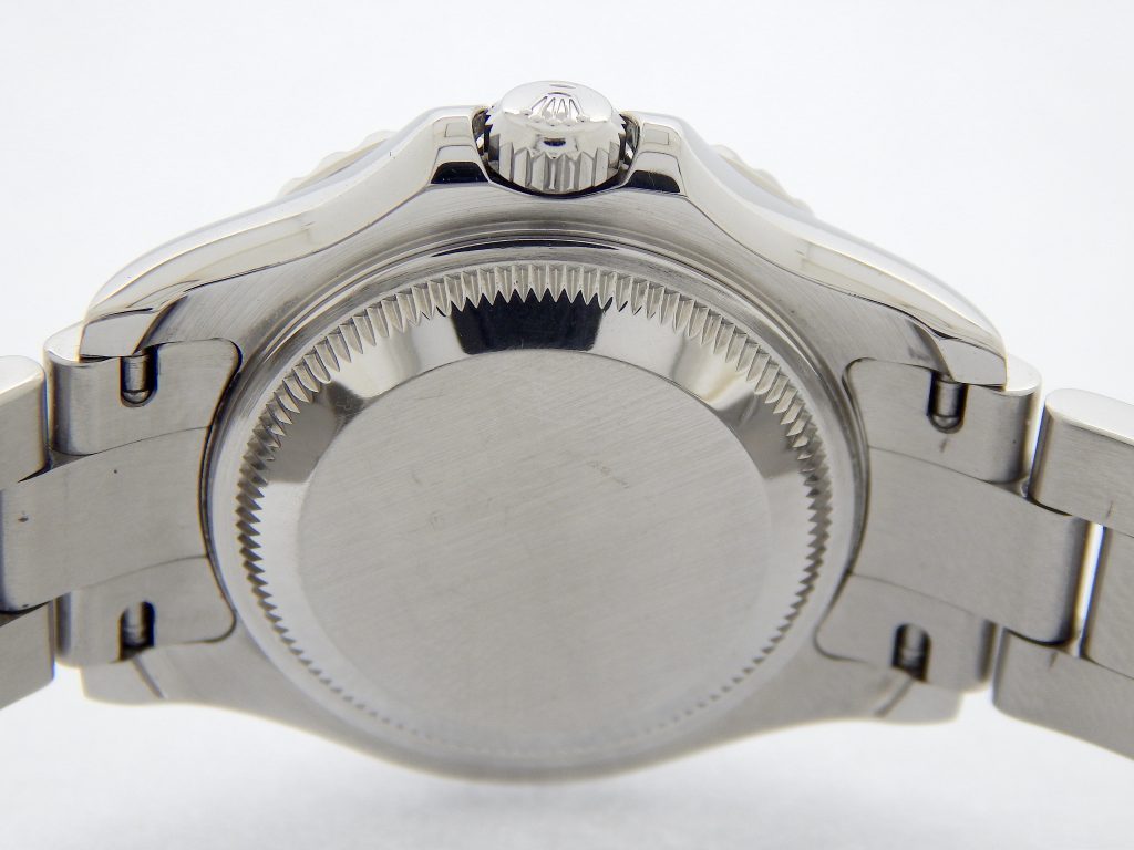 Pre-Owned Ladies 29mm Rolex Stainless Steel Platinum Yacht-Master Watch 169622
