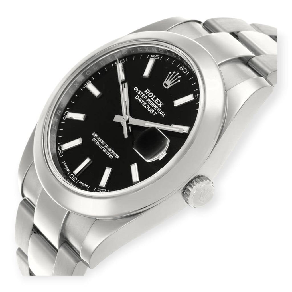 Pre-Owned Rolex Datejust 126300 41MM Black Dial With Stainless Steel Oyster Bracelet