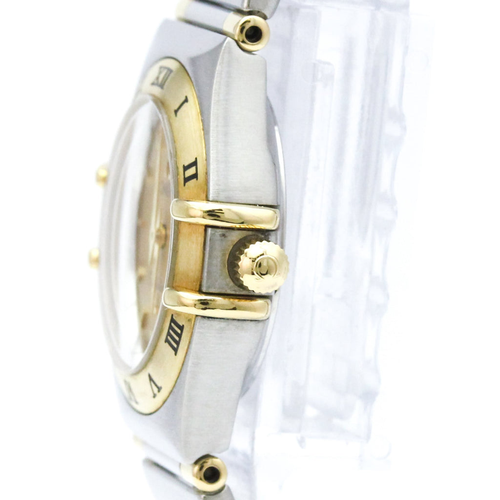 Pre-Owned OMEGA Constellation 18K Gold Steel Quartz Ladies Watch 1362.10 Polished