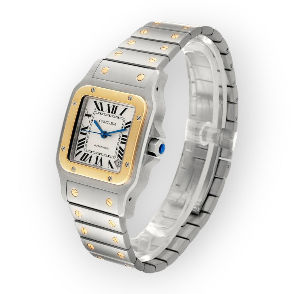 Pre-Owned Cartier Santos Galbee XL W20099C4 Steel Yellow Gold Mens Watch