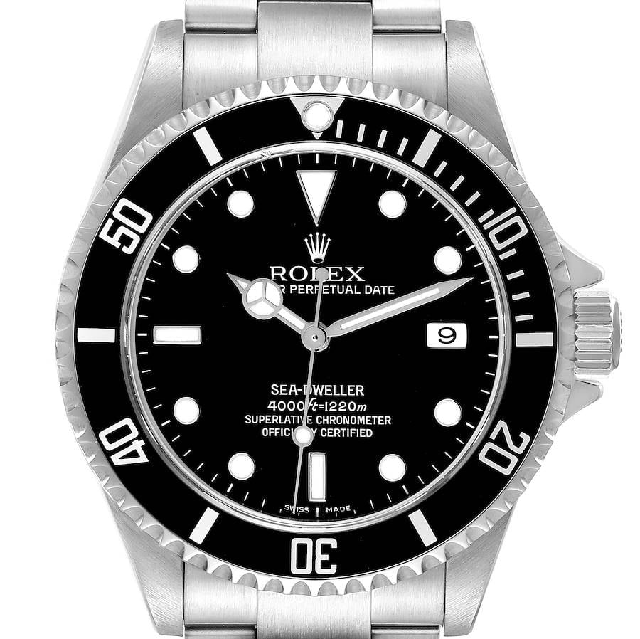 Pre-Owned Rolex Seadweller 16600 Black Dial Steel Mens Watch