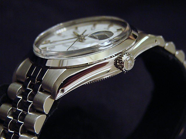 Pre-Owned Mens Rolex Stainless Steel Date White Roman 15000