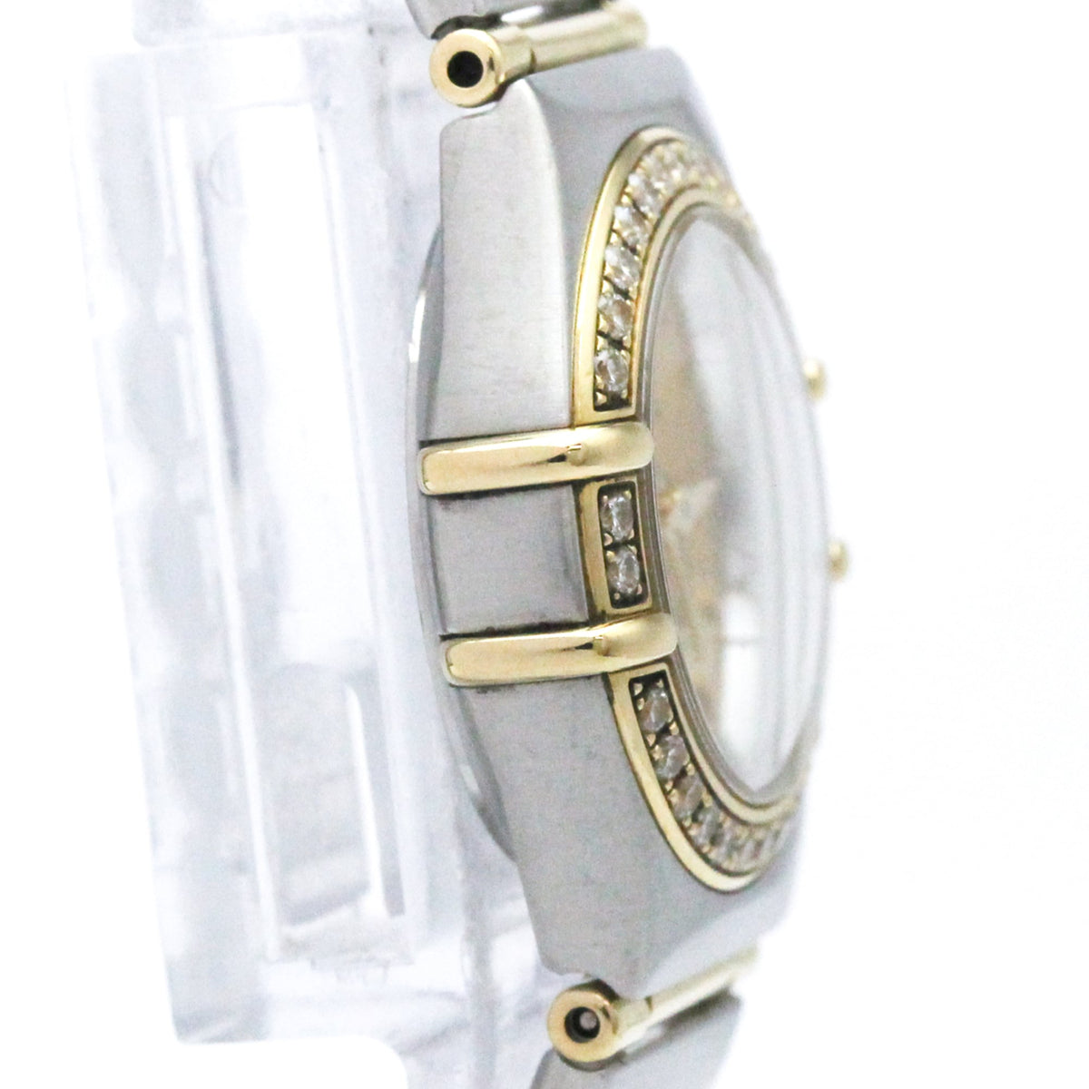 Pre-Owned OMEGA Constellation Diamond 18K Gold Steel Watch 1267.10 Polished