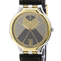 Pre-Owned OMEGA De Ville Symbol K18 Gold Steel Quartz Mens Watch 196.0316 Polished