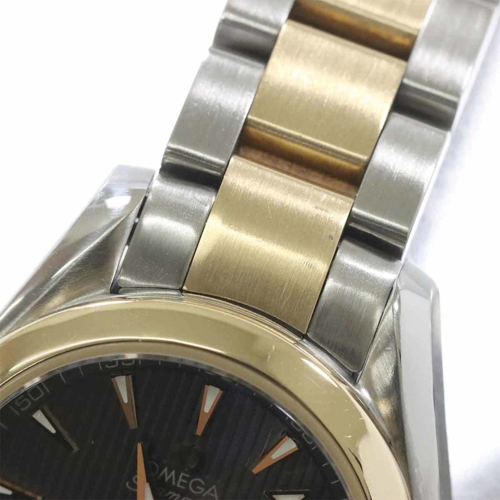 Pre-Owned Omega Seamaster Aqua Terra Two-Tone 231 20 30 06 002 Ladies' Watch Date Gray YG...