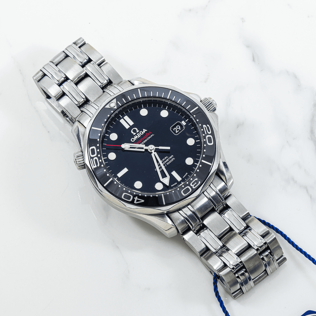 Pre-Owned Omega Seamaster Diver 300M 41mm Black Dial Stainless Steel Bracelet Watch