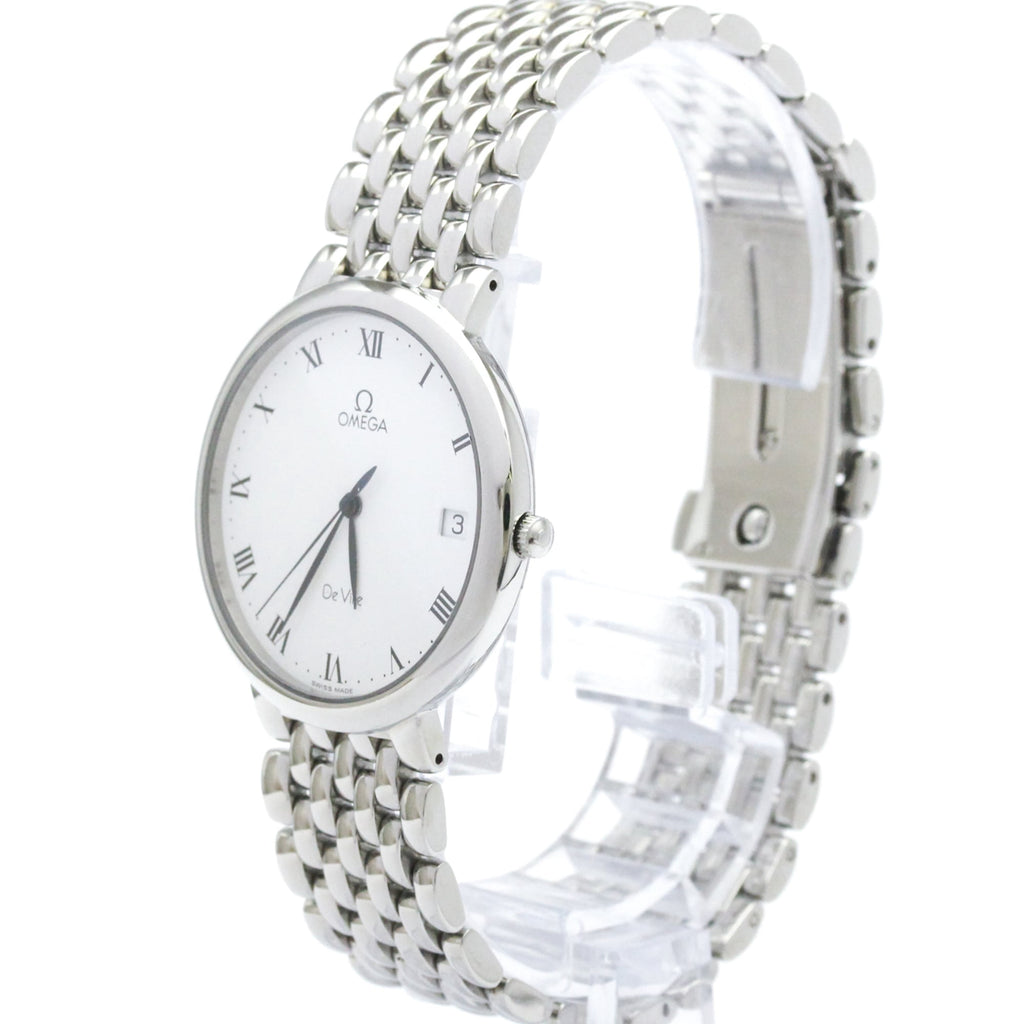 Pre-Owned OMEGA De Ville Quartz Stainless Steel Mens Watch 7520.23 Polished