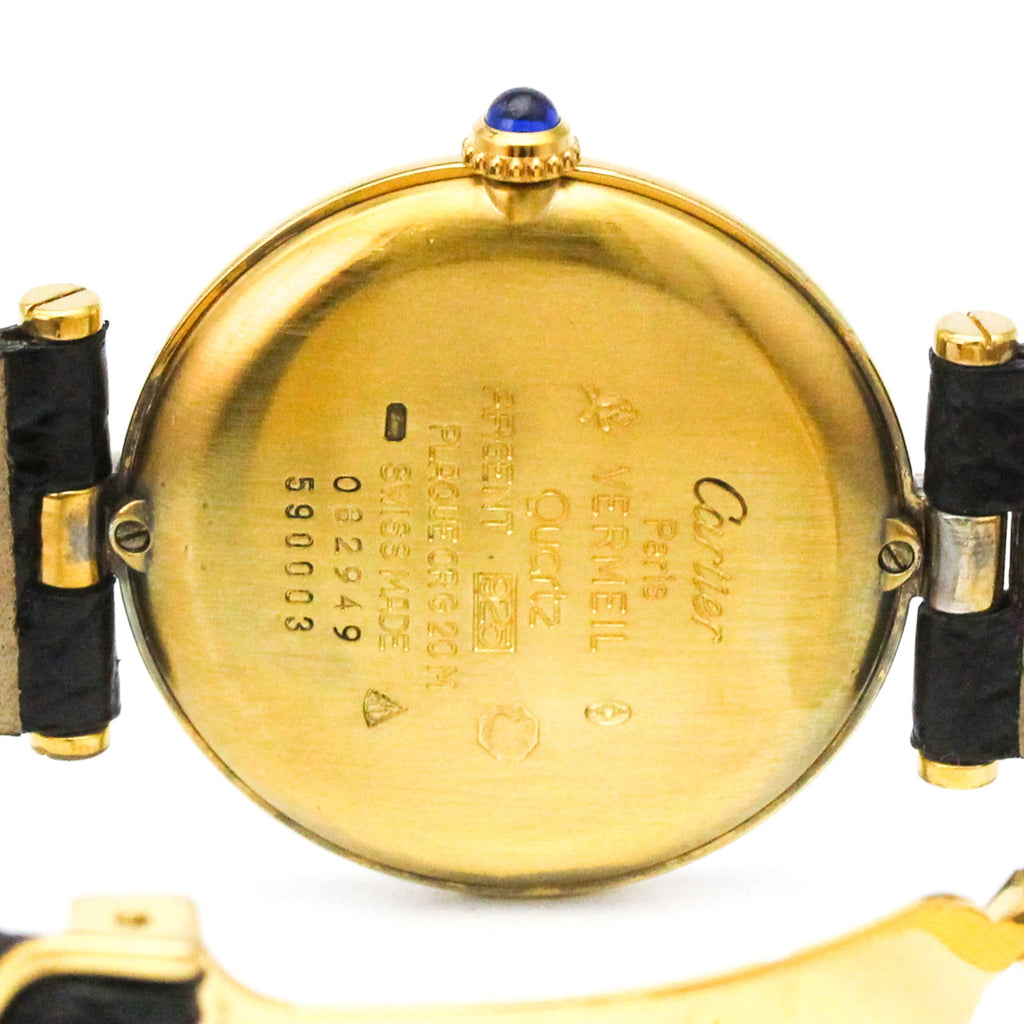 Pre-Owned CARTIER Must Vendome Gold Plated Quartz Ladies Watch 590003