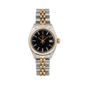 Pre-Owned Rolex Datejust 26MM 6917 Black Dial Fluted Bezel Two Tone Yellow Gold Jubilee Bracelet