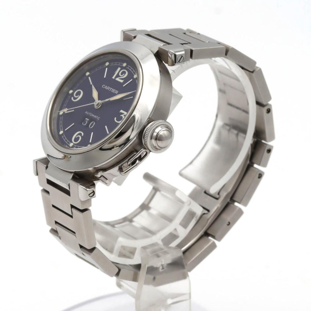 Pre-Owned Cartier Pasha C Grande Date W31047M7 Stainless Steel Automatic Watch