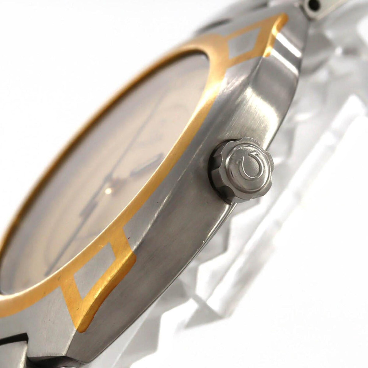 Pre-Owned Omega Seamaster Polaris Two-Tone Stainless Steel x Yellow Gold Quartz Watch