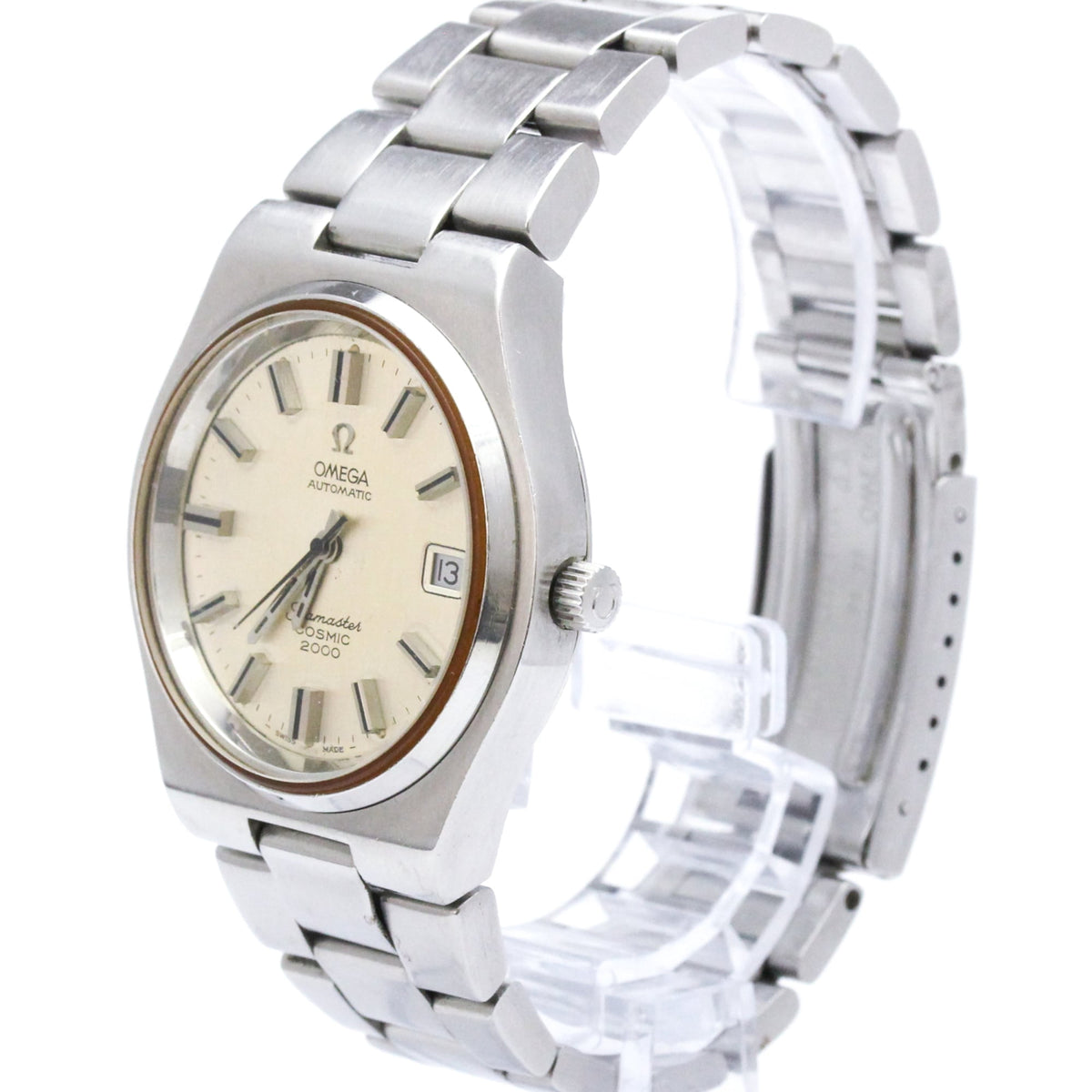 Pre-Owned OMEGA Seamaster Cosmic 2000 Cal 1012 Steel Automatic Mens Watch 166.135