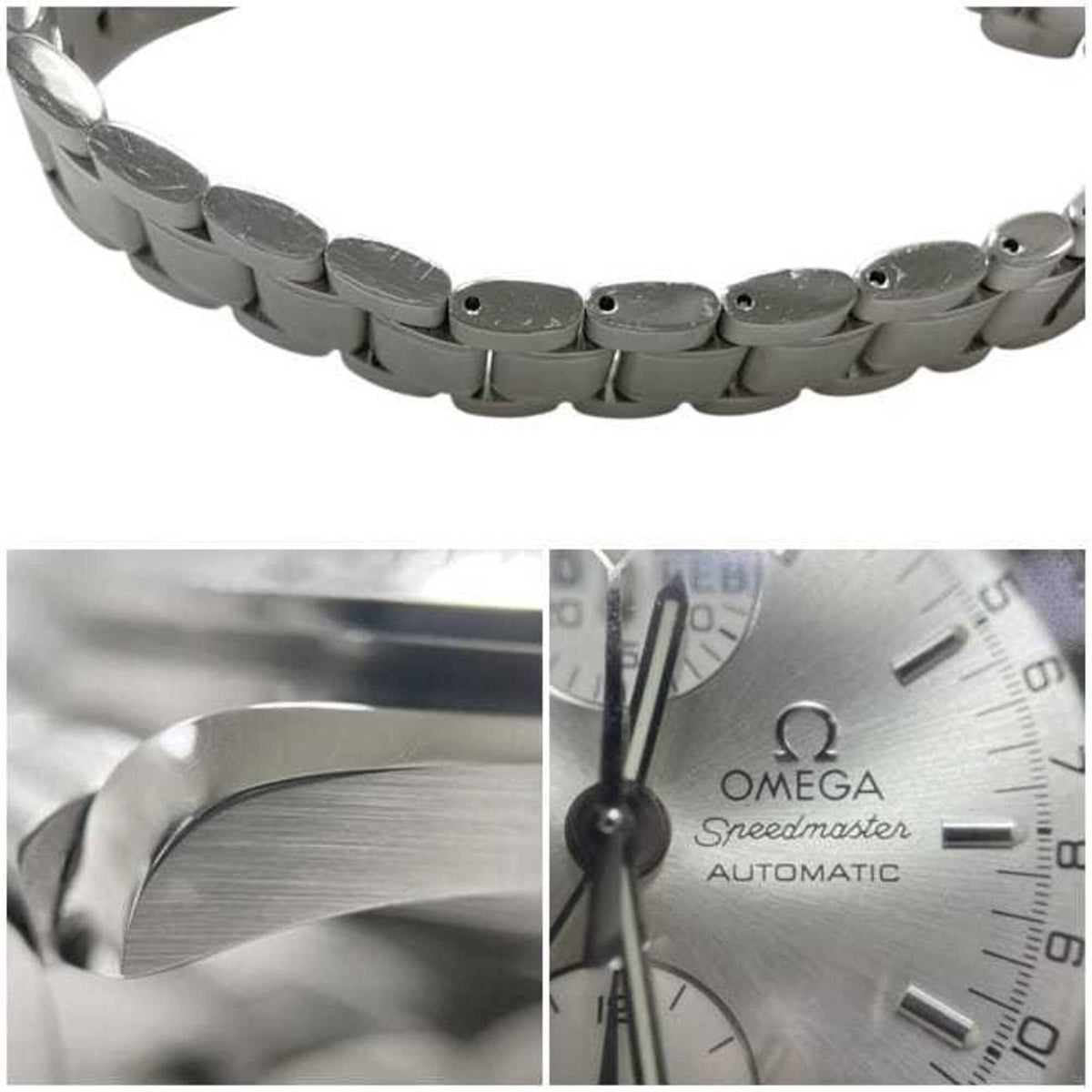 Pre-Owned Omega Speedmaster Triple Calendar Watch, Cream White Silver, 3523.30, Chronograph,...
