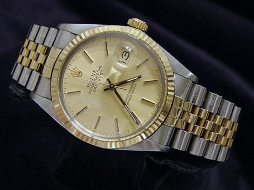 Pre-Owned Men's Rolex Two-Tone 18K/SS Datejust Champagne 16013
