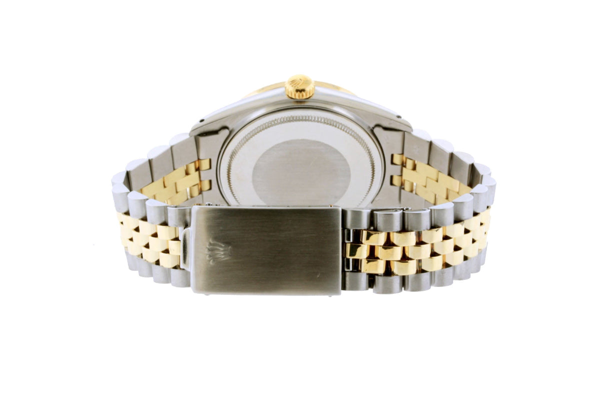 Pre-Owned Rolex Datejust 36mm Platinum Lavender Diamond Dial Two-Tone Bracelet Watch