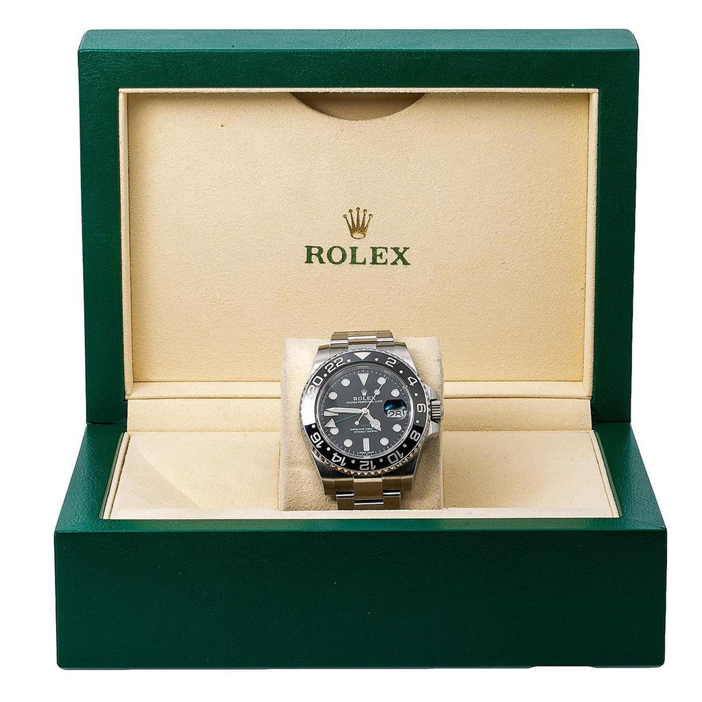 Pre-Owned Rolex GMT-Master II 40MM 116710LN Black Dial Black Ceramic Bezel Stainless Steel Oyster Bracelet