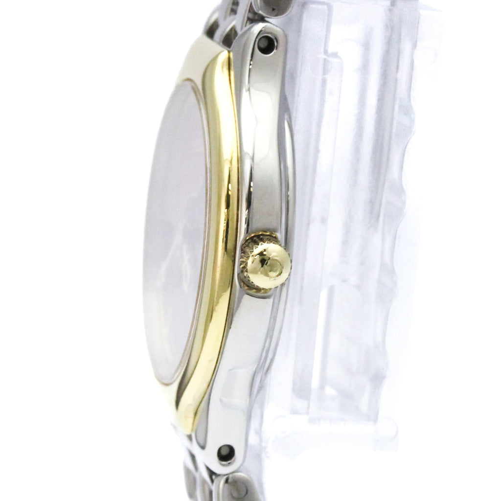 Pre-Owned OMEGA De Ville Symbol 18K Gold Steel Quartz Ladies Watch 795.0901 Polished