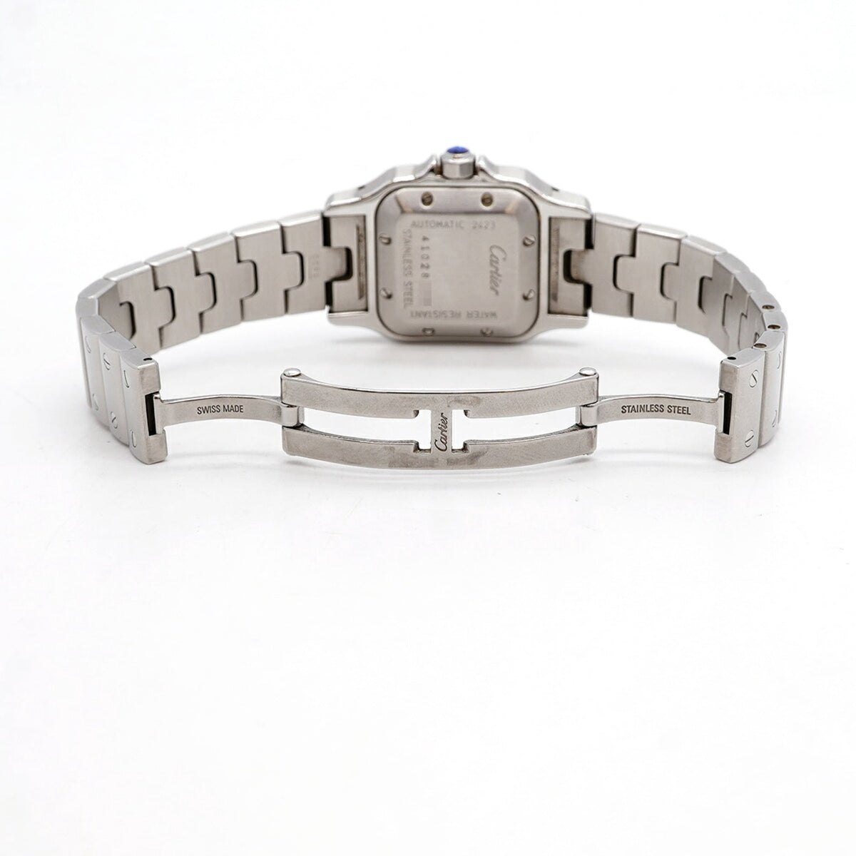 Pre-Owned Cartier Santos Galbee SM W20040D6 Silver Dial Women's Watch