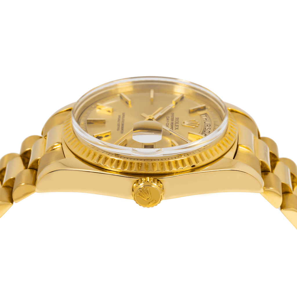 Pre-Owned Rolex Day-Date 1803 36MM Champagne Dial With President Yellow Gold Bracelet