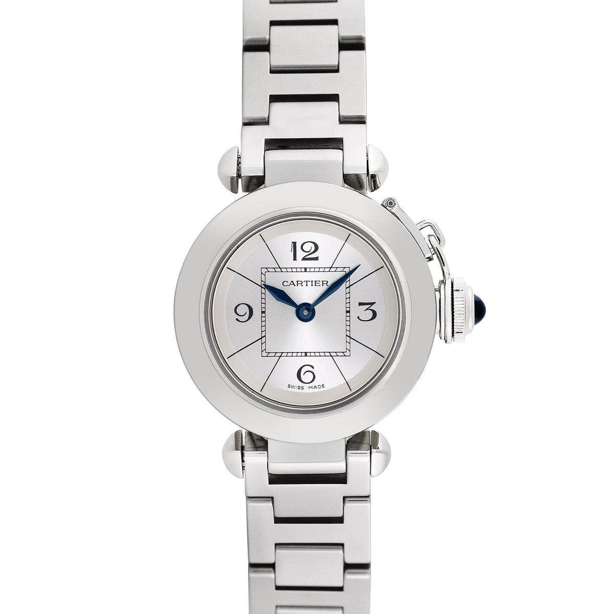 Pre-Owned Cartier Women's Miss Pasha 26mm Stainless Steel Wristwatch