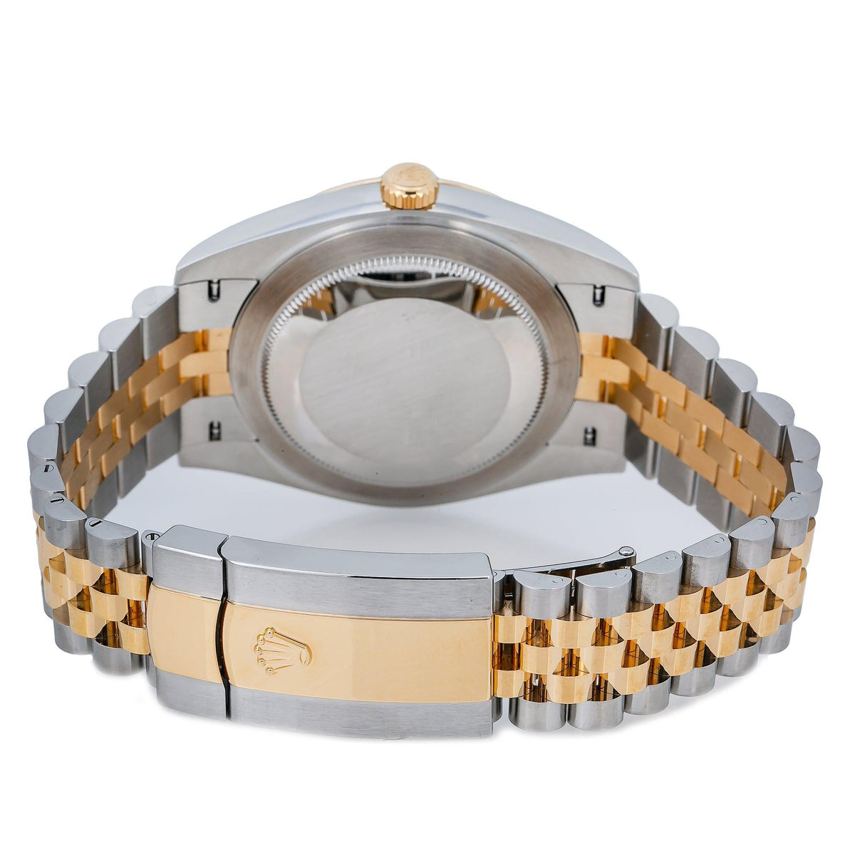 Pre-Owned Rolex Datejust 41MM 126333 Black Dial Fluted Bezel Two Tone Yellow Gold Jubilee Bracelet