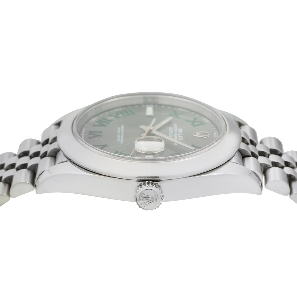 Pre-Owned Rolex Datejust 41MM 126300 Wimbledon Gray Roman Dial Smooth Bezel Stainless Steel Jubilee Bracelet