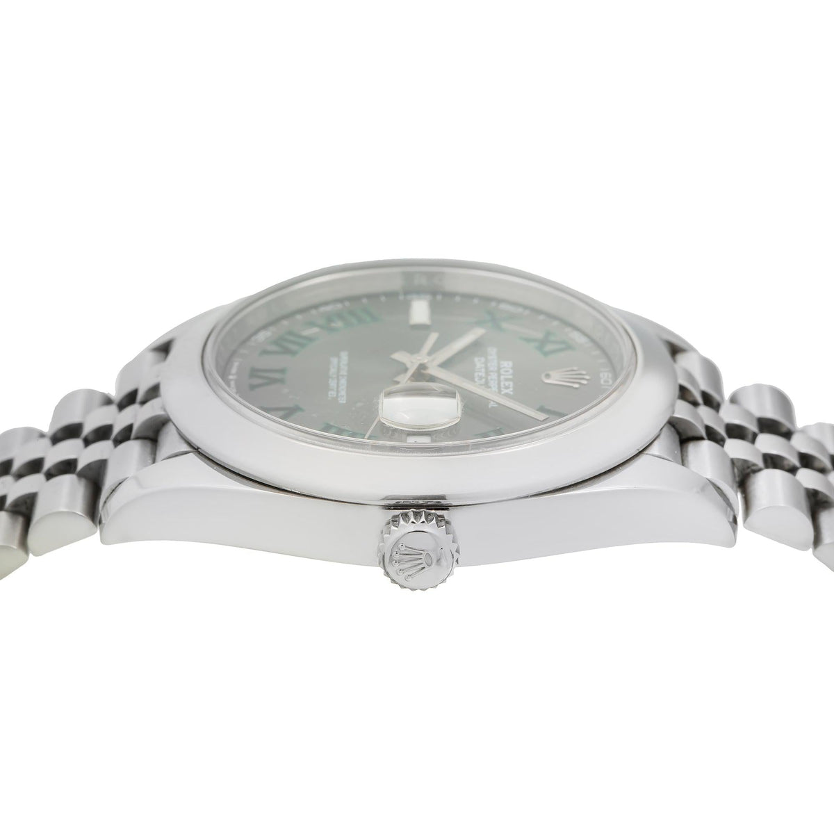 Pre-Owned Rolex Datejust 41MM 126300 Wimbledon Gray Roman Dial Smooth Bezel Stainless Steel Jubilee Bracelet