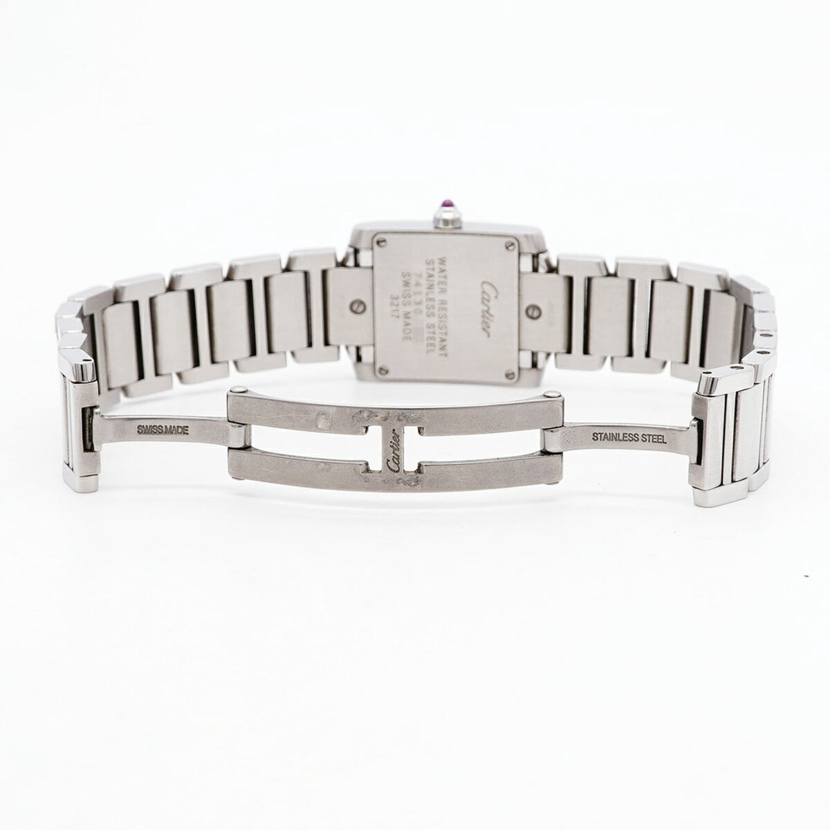 Pre-Owned Cartier Tank Française SM W51028Q3 Pink Dial Women's Watch