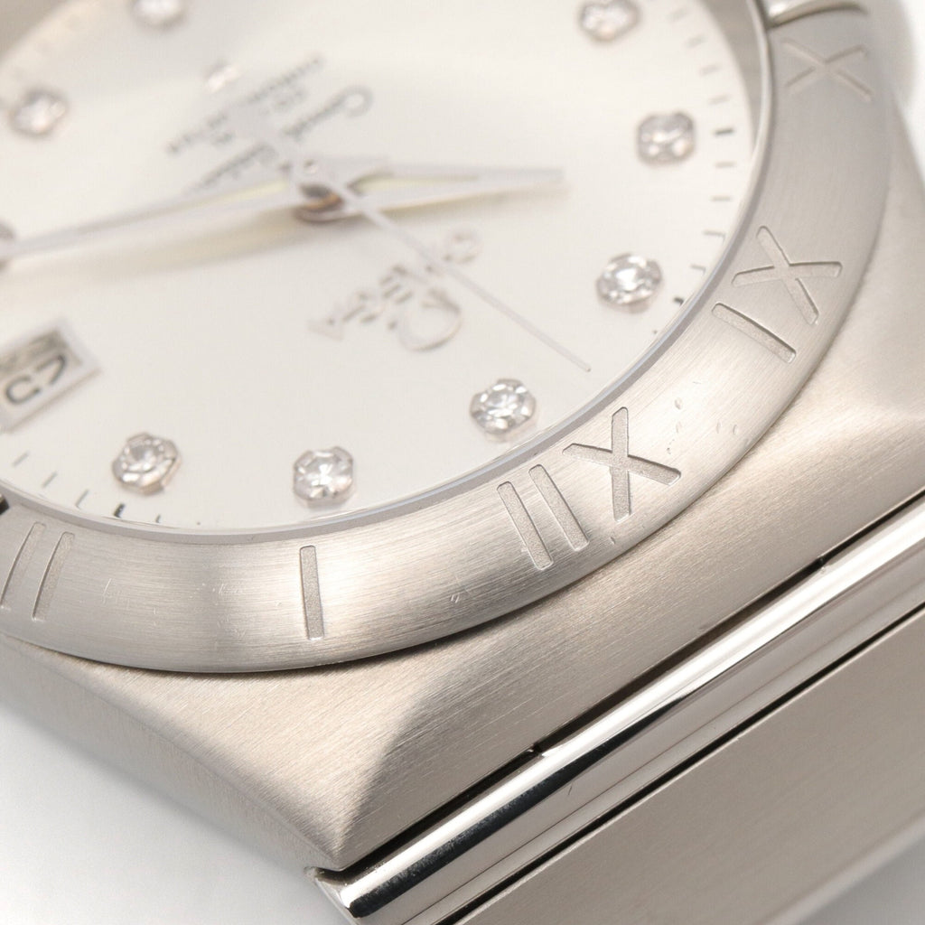Pre-Owned Omega Constellation Co-Axial 11-Diamond Watch, Stainless Steel, Silver Tone, Men's,...