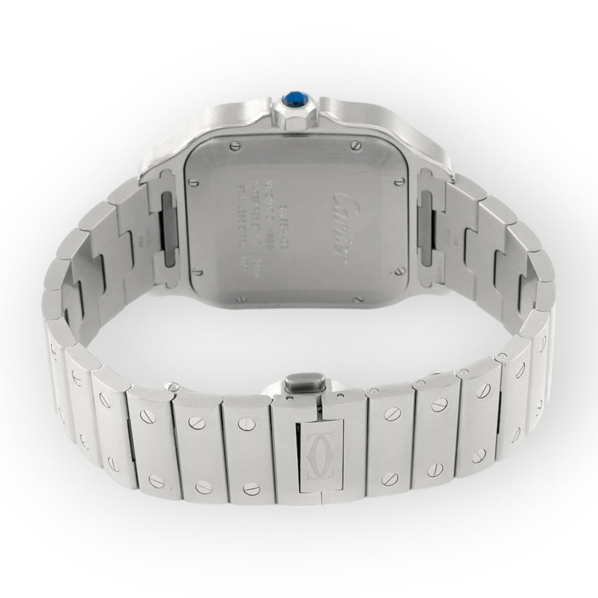 Pre-Owned Cartier Santos WSSA0030 40mm Blue Dial With Stainless Steel Bracelet