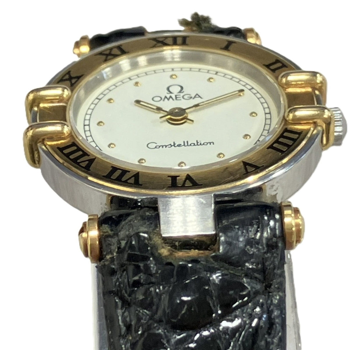 Pre-Owned Omega Constellation Mini watch, total weight 15g, stainless steel, genuine leather...