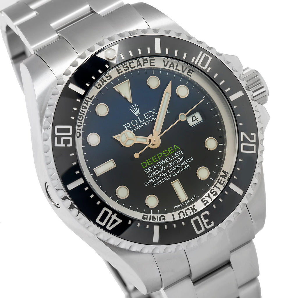 Pre-Owned Rolex Sea-Dweller Deepsea 44MM 116660 James Cameron / D‑Blue Blue to Black Gradient Dial Black Ceramic Bezel Stainless Steel Oyster Bracelet