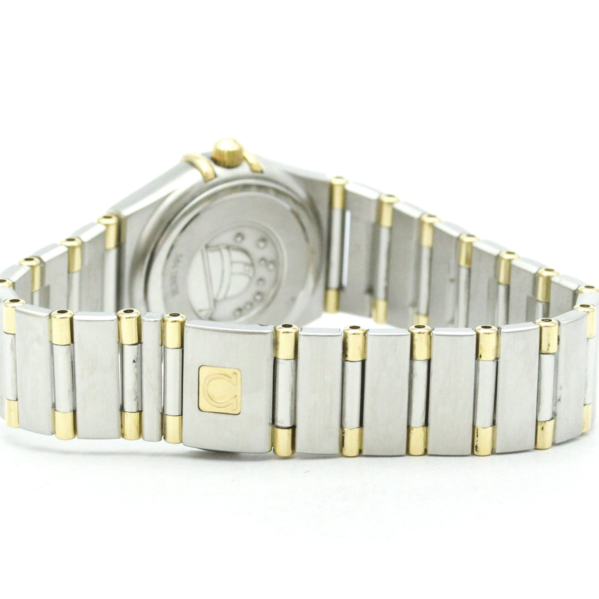 Pre-Owned OMEGA Constellation MOP 18K Gold Steel Ladies Watch 1362.70 Polished