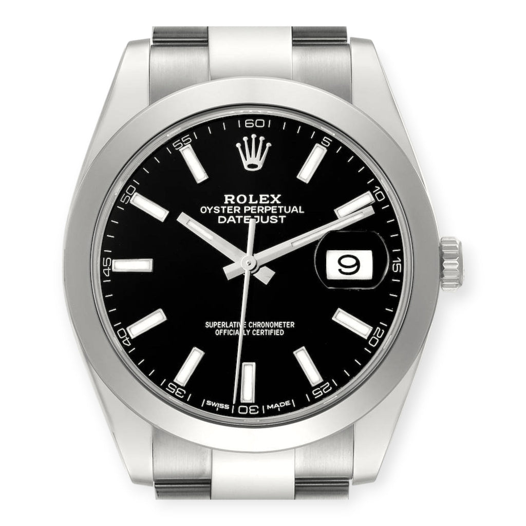 Pre-Owned Rolex Datejust 126300 41MM Black Dial With Stainless Steel Oyster Bracelet
