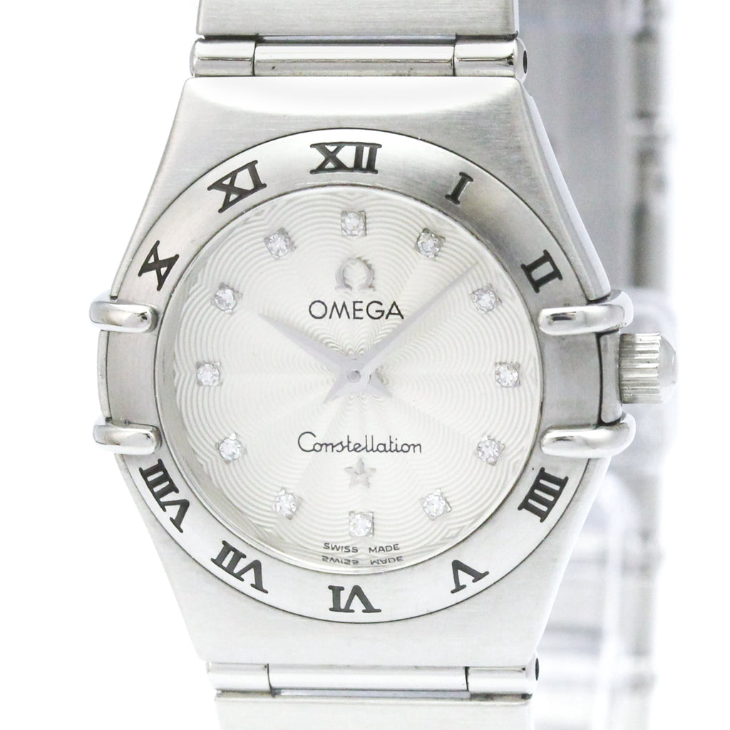 Pre-Owned OMEGA Constellation Diamond Steel Quartz Ladies Watch 1562.36