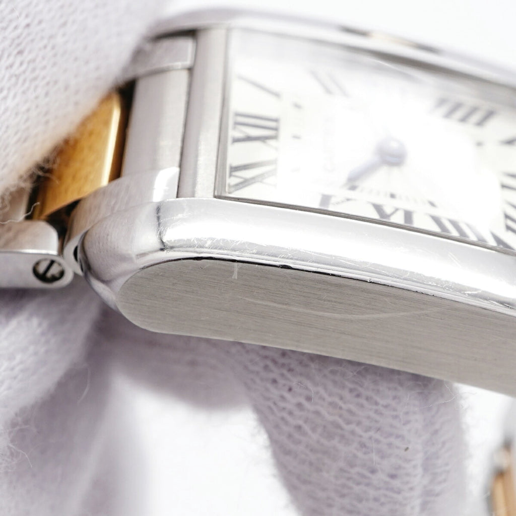 Pre-Owned Cartier Tank Anglaise SM W5310036 Silver Dial Women's Watch