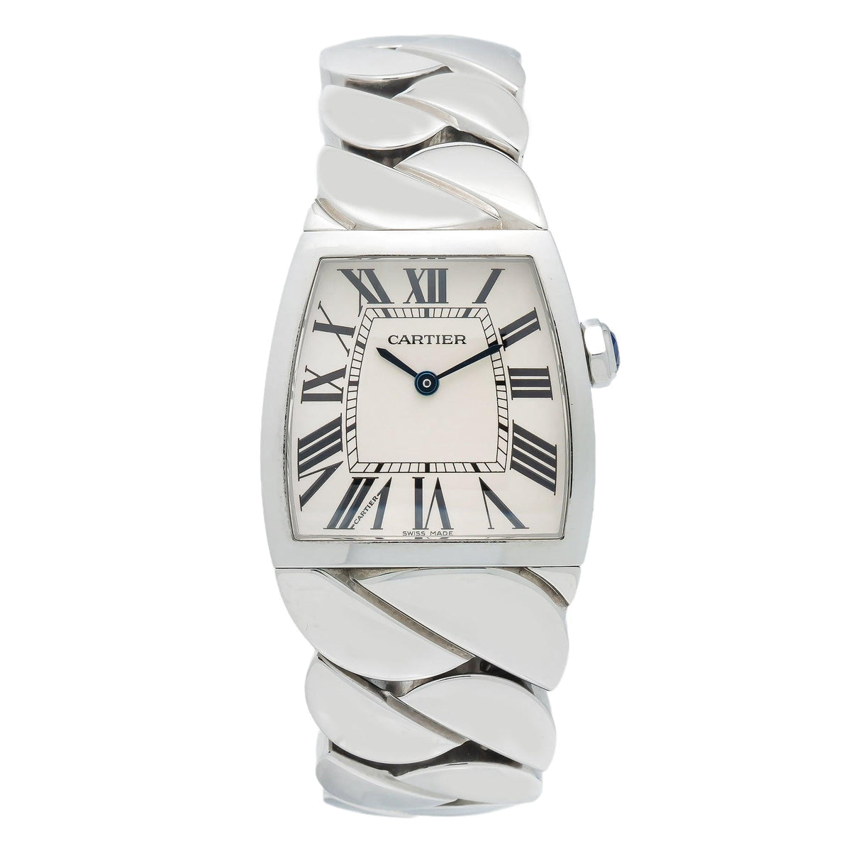 Pre-Owned Cartier Cartier La Dona 28MM W6600221 / 2835 Silver Roman Dial Stainless Steel Bracelet